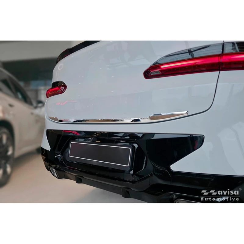 Avisa Chrome Stainless Steel Tailgate Trim compatible with BMW X4 II (G02) M-Sport Facelift 2021-