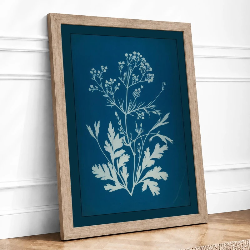 Delicate Study Botanical Framed Wall Art Print A1 Oak