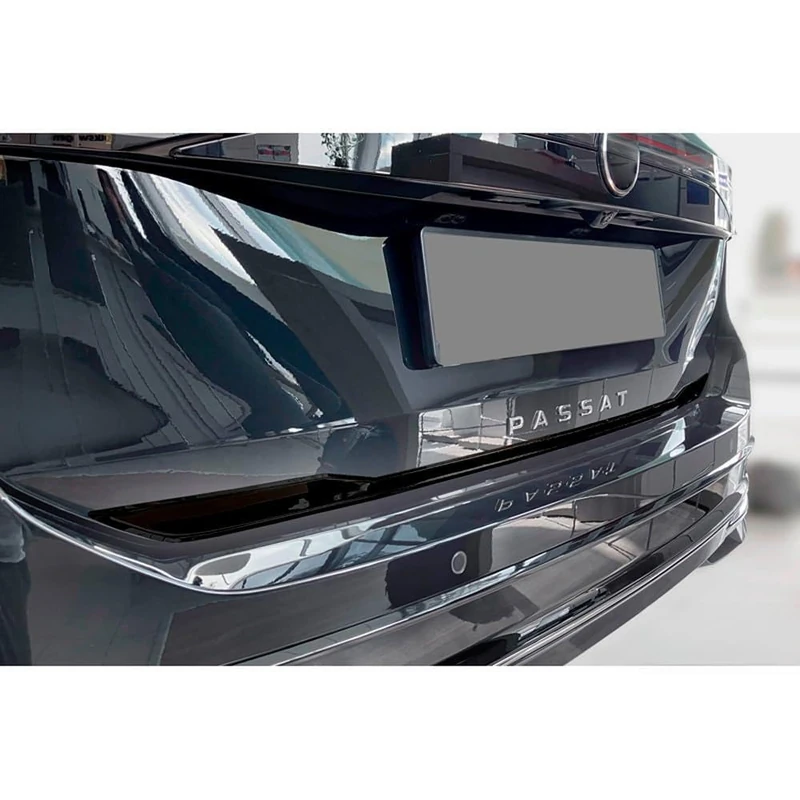 Avisa Black Chrome Stainless Steel Tailgate Trim compatible with Volkswagen Passat Variant (CJ5) 2024-