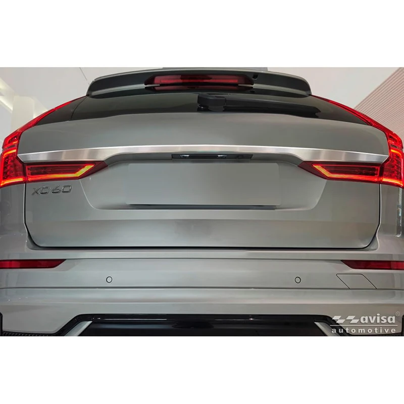 Avisa Brushed Stainless Steel Tailgate Trim compatible with Volvo XC60 II 2017-2021 & Facelift 2021-