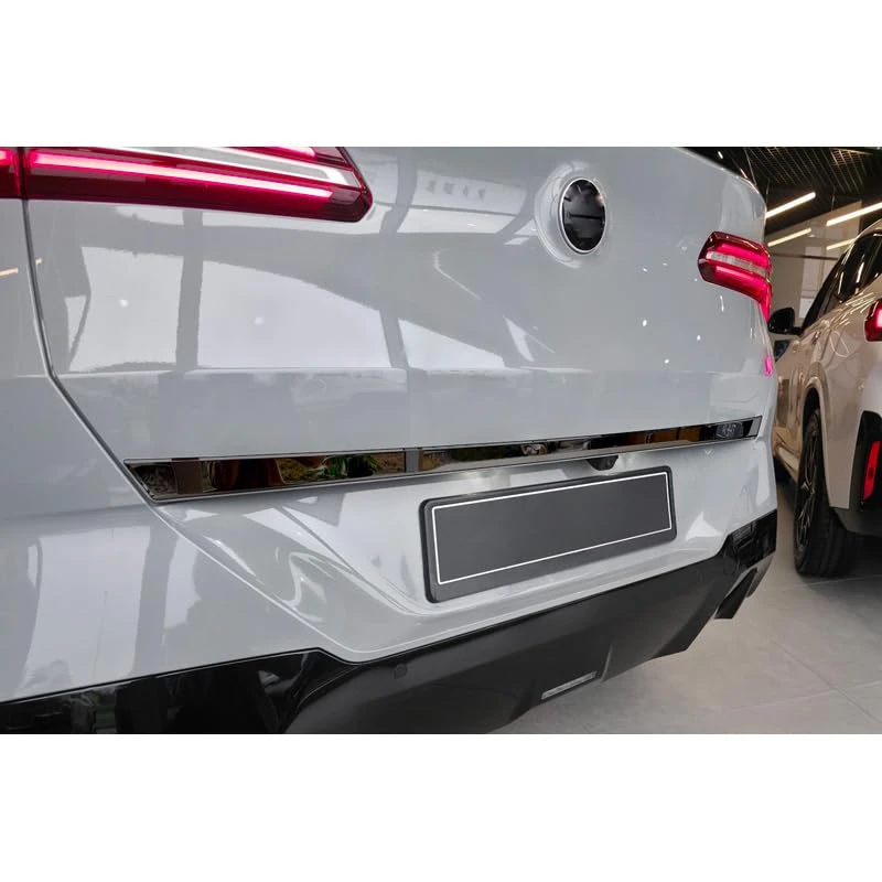 Avisa Black Chrome Stainless Steel Tailgate Trim compatible with BMW X3 (G45) 2024- excl. M-Sport - Image 1