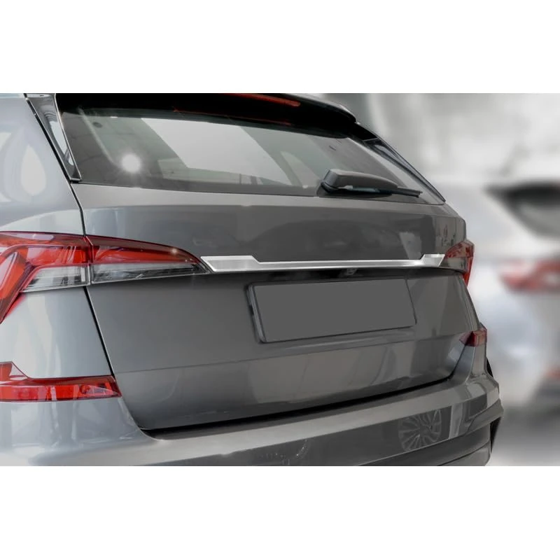 Avisa Brushed Stainless Steel Tailgate Trim compatible with Skoda Kamiq (NW4) 2019-2024 & Facelift 2024-