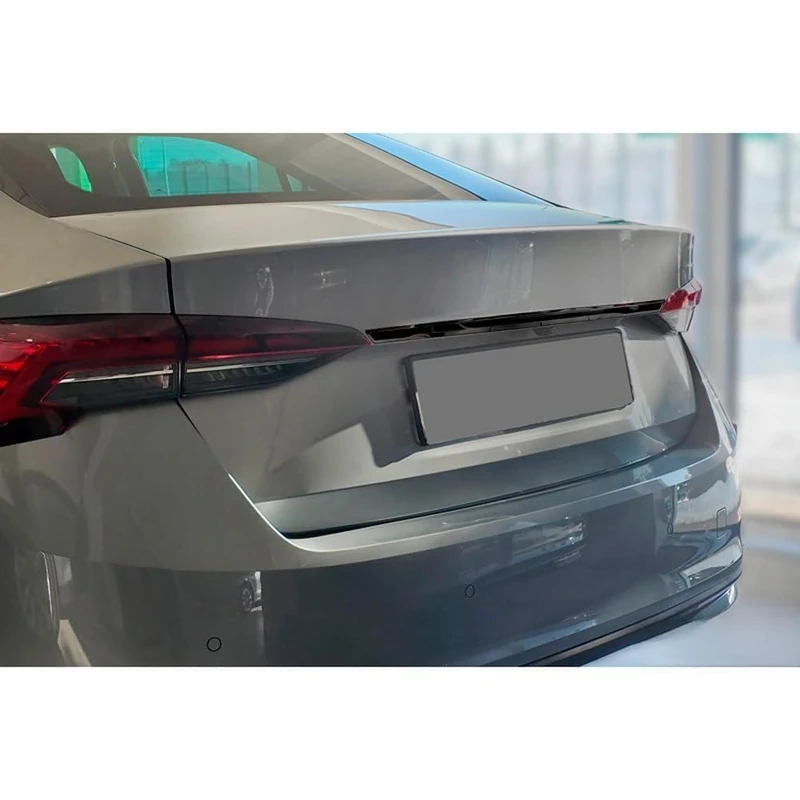 Avisa Black Chrome Stainless Steel Tailgate Trim compatible with Skoda Octavia IV Liftback (NX3) 2019-2024 & Facelift 2024-