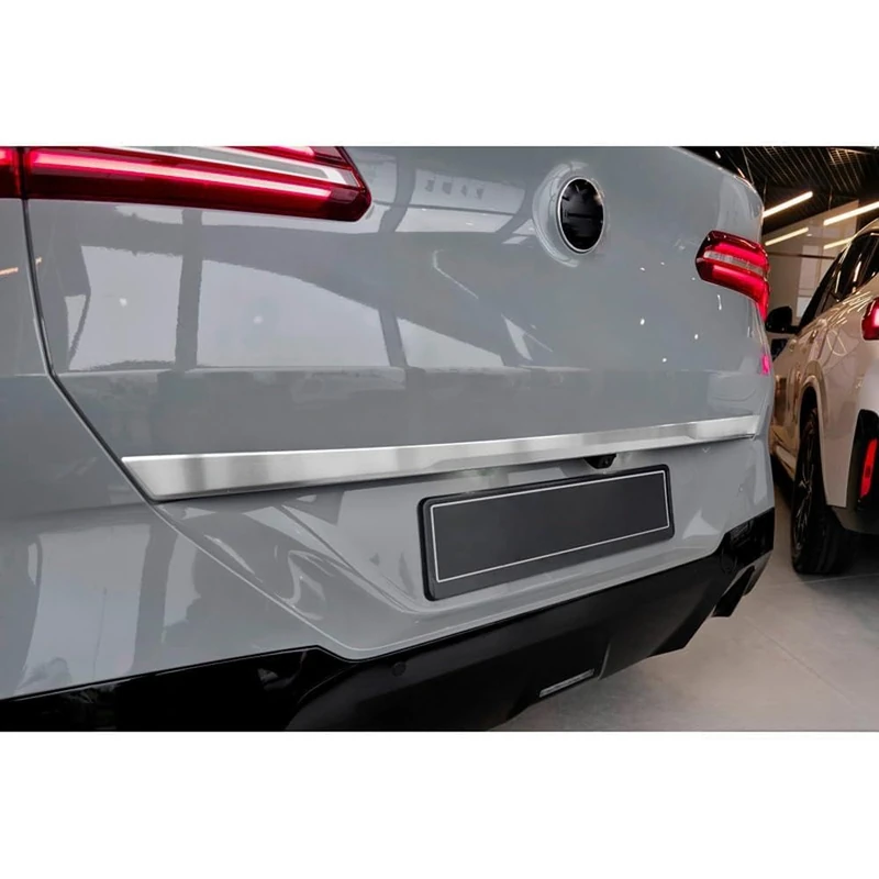 Avisa Brushed Stainless Steel Tailgate Trim compatible with BMW X3 (G45) 2024- excl. M-Sport