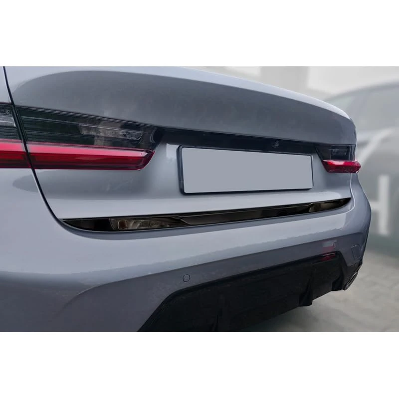 Avisa Black Chrome Stainless Steel Tailgate Trim compatible with BMW 3-Series (G20) M-Sport Facelift 2018-2022, Facelift 2022-2024 & Facelift 2024-