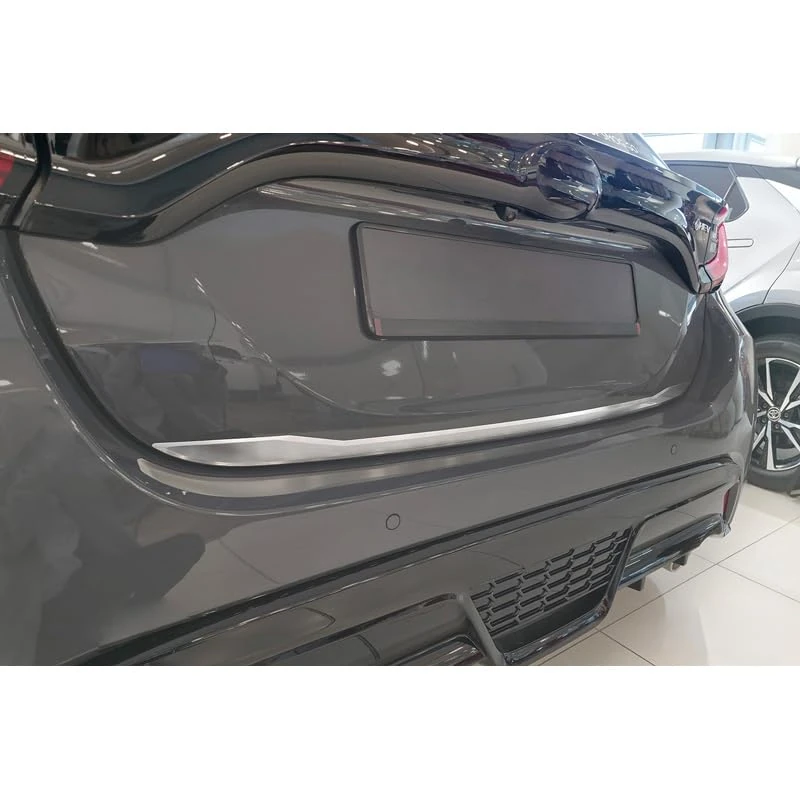 Avisa Brushed Stainless Steel Tailgate Trim compatible with Toyota Yaris (P21) 2020-2024 & Facelift 2024-
