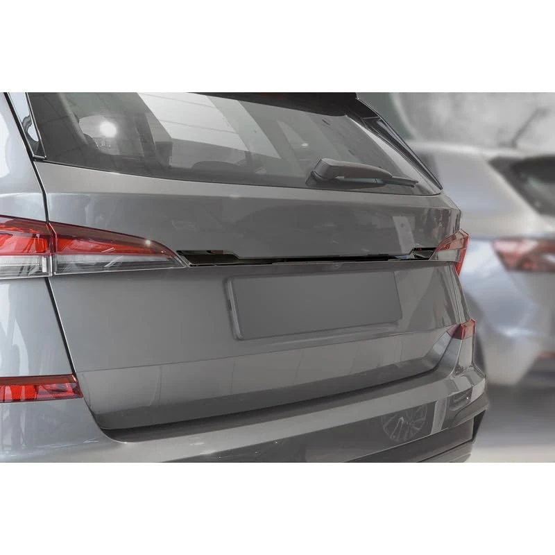 Avisa Black Chrome Stainless Steel Tailgate Trim compatible with Skoda Kamiq (NW4) 2019-2024 & Facelift 2024-
