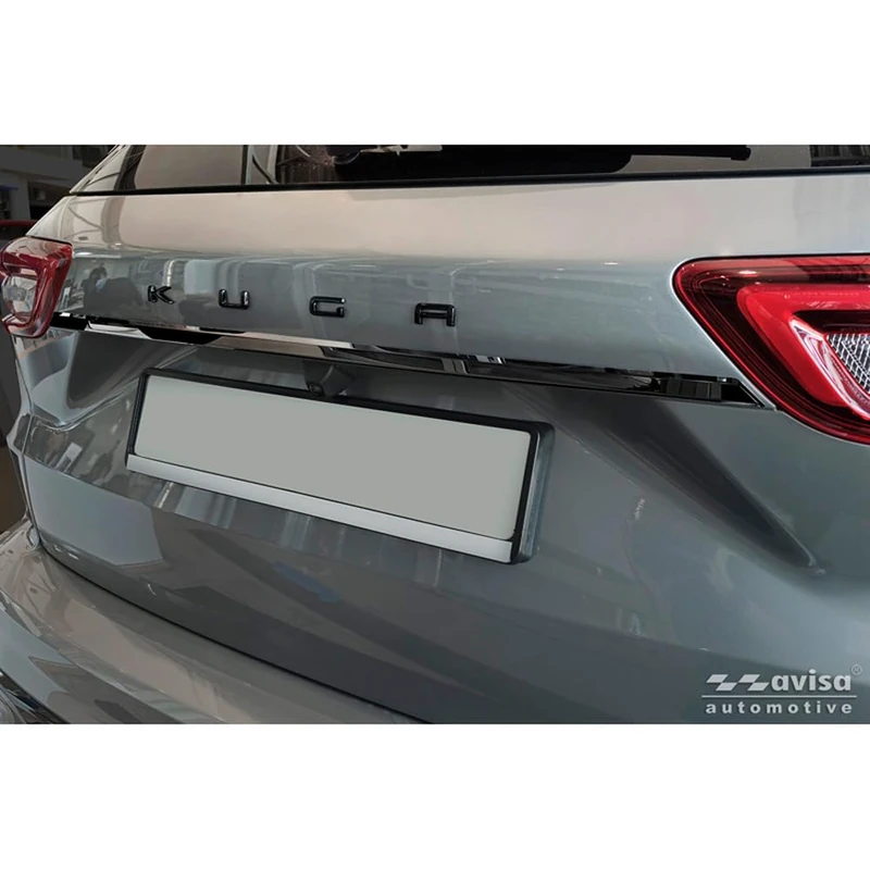 Avisa Black Chrome Stainless Steel Tailgate Trim compatible with Ford Kuga III 2019-2024 & Facelift 2024- - Image 1
