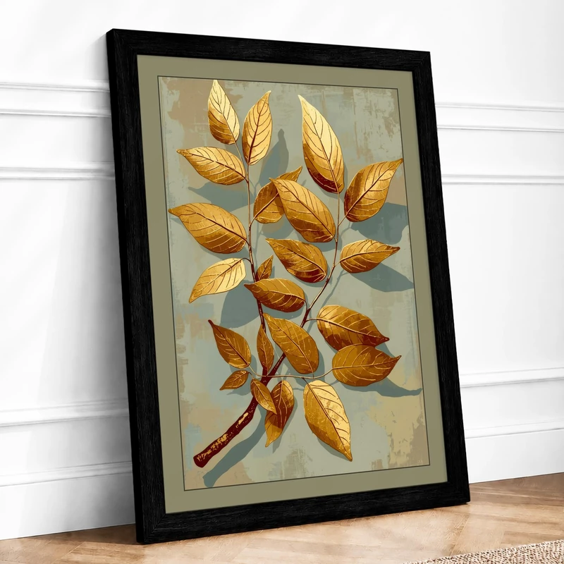 Gilded Botanica Botanical Framed Wall Art Print A1 (84.1×59.4cm) Black, Wall Decor for Living Room, Bedroom, Office & Home, Ready to Hang, Art Gift - Image 1