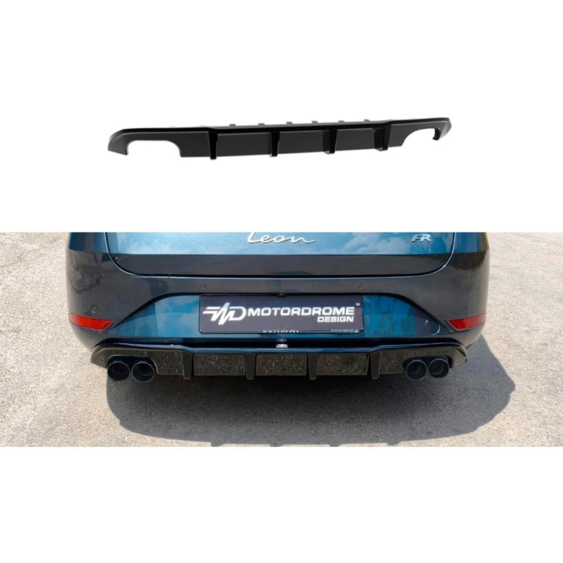 Motordrome Rear Diffuser compatible with Seat Leon IV (KL8) Sportstourer FR 2020- (ABS)