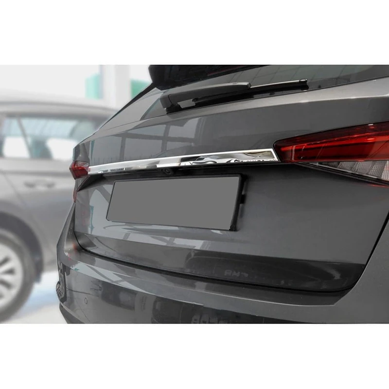 Avisa Chrome Stainless Steel Tailgate Trim compatible with Skoda Fabia IV (PJ3) 2021-