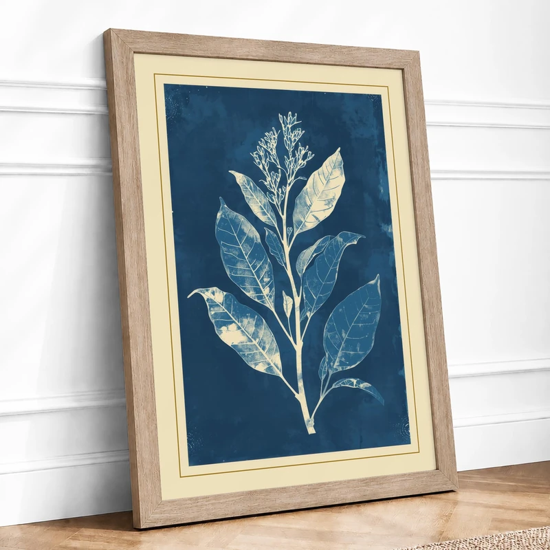 Gilded Botanica Botanical Framed Wall Art Print A1 Oak