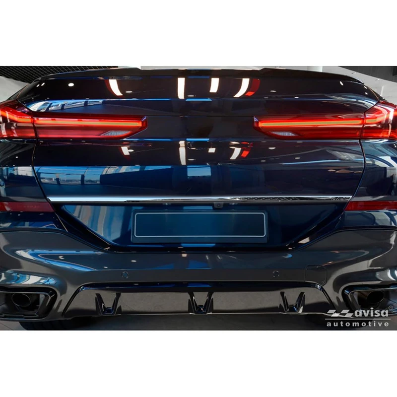 Avisa Chrome Stainless Steel Tailgate Trim compatible with BMW X6 (G06) 2023- excl. M-Sport