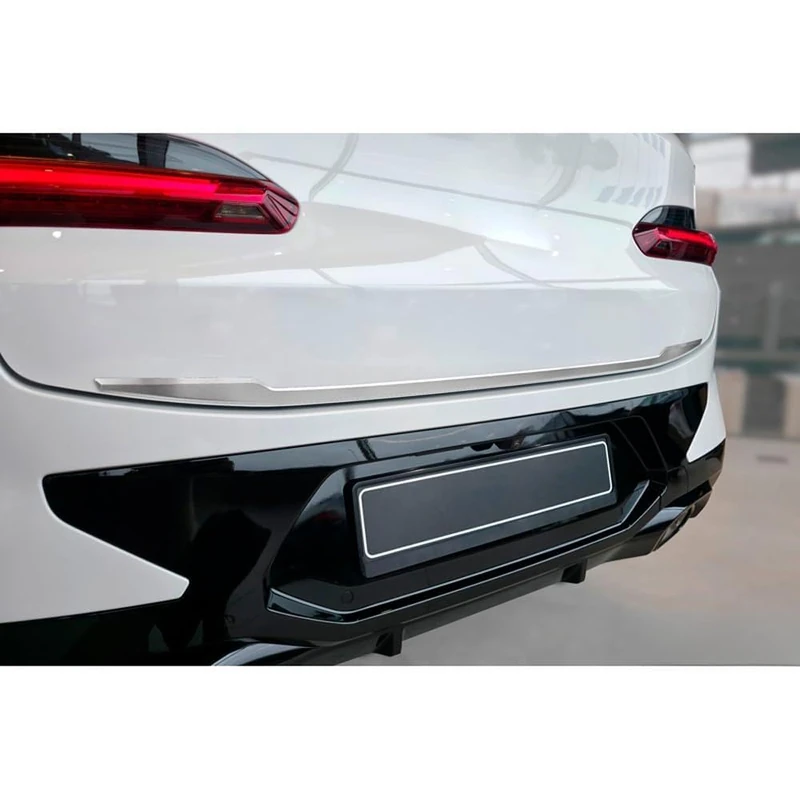 Avisa Brushed Stainless Steel Tailgate Trim compatible with BMW X4 II (G02) M-Sport Facelift 2021-