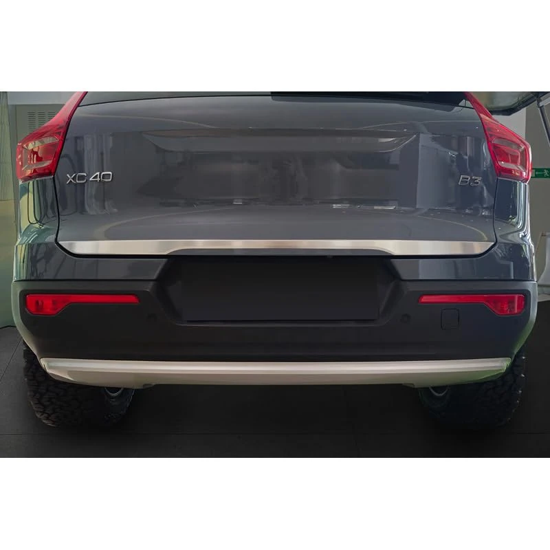Avisa Brushed Stainless Steel Tailgate Trim compatible with Volvo XC40 (536) 2017-