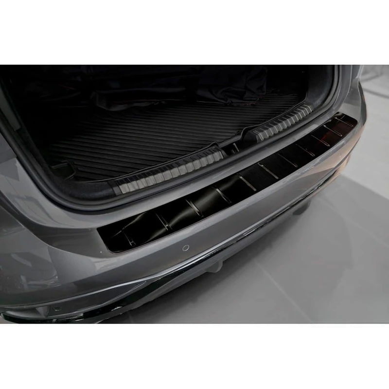 Avisa Stainless Steel Rear Bumper Protector compatible with Audi A6 (C9) Avant S-Line 2025- - Black - Image 1
