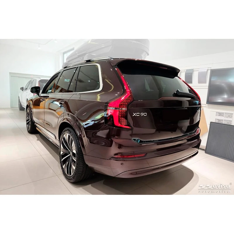 Avisa Black Chrome Stainless Steel Tailgate Trim compatible with Volvo XC90 II 2015-19, Facelift 2019-2024 & Facelift 2024-