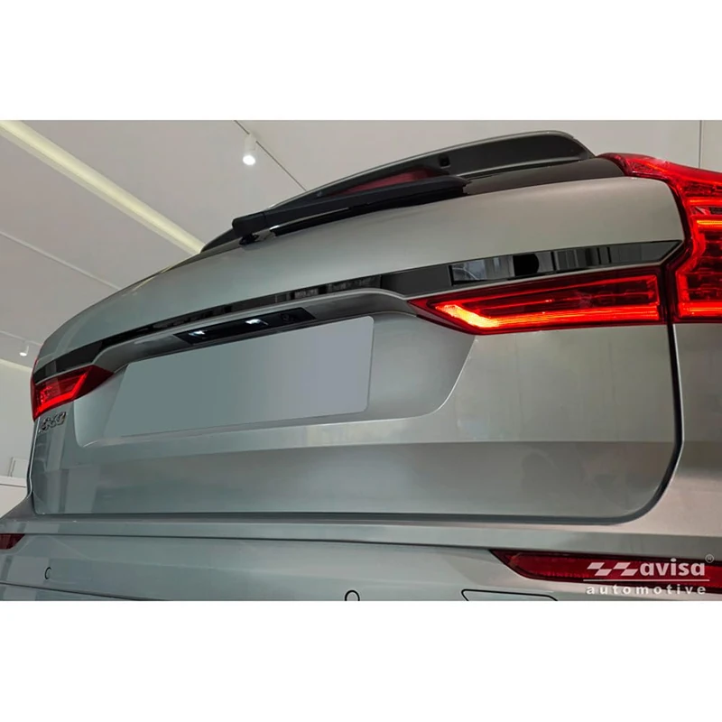 Avisa Black Chrome Stainless Steel Tailgate Trim compatible with Volvo XC60 II 2017-2021 & Facelift 2021-