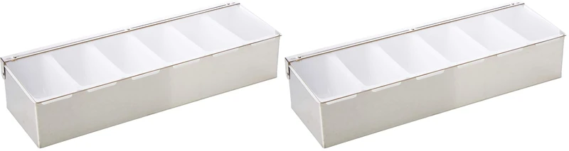 Utopia Condiment Holder 6 Compartments - Single - Buffet Service (Pack of 2) - Image 1