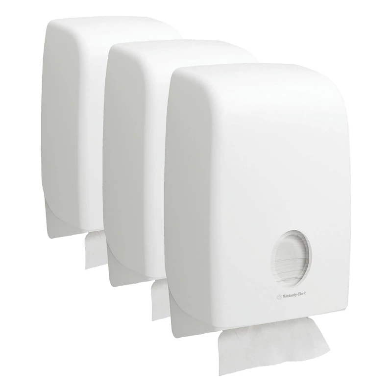 Aquarius Folded Hand Towel Dispenser - 1 x White Paper Towel Dispenser, Model-Nr. 6945 (Pack of 3)