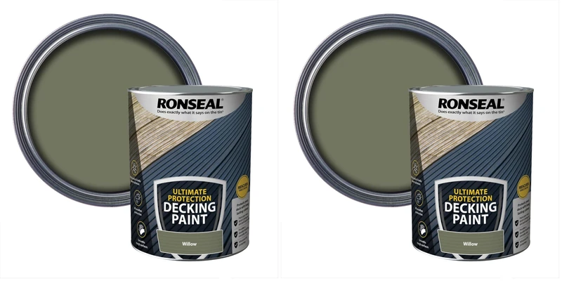 RONSEAL Ultimate DECKING Paint Willow 5L (Pack of 2)
