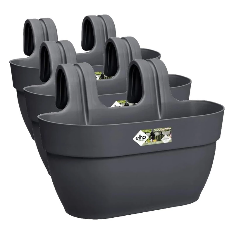 elho V C Easy Hanger Medium Anthracite (Pack of 3) - Image 1