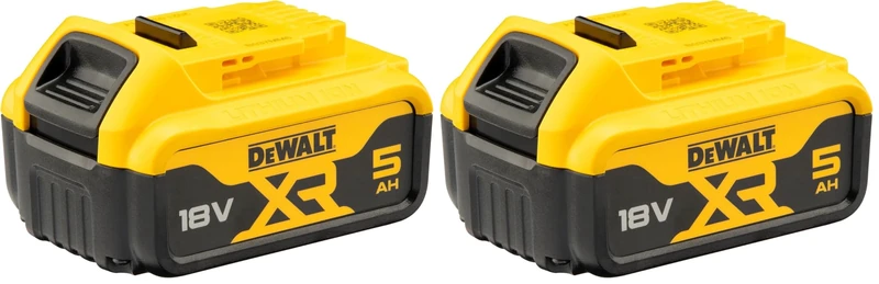 DEWALT 5AH Battery 18V XR, Li-Ion, DCB184-XJ (Pack of 2)