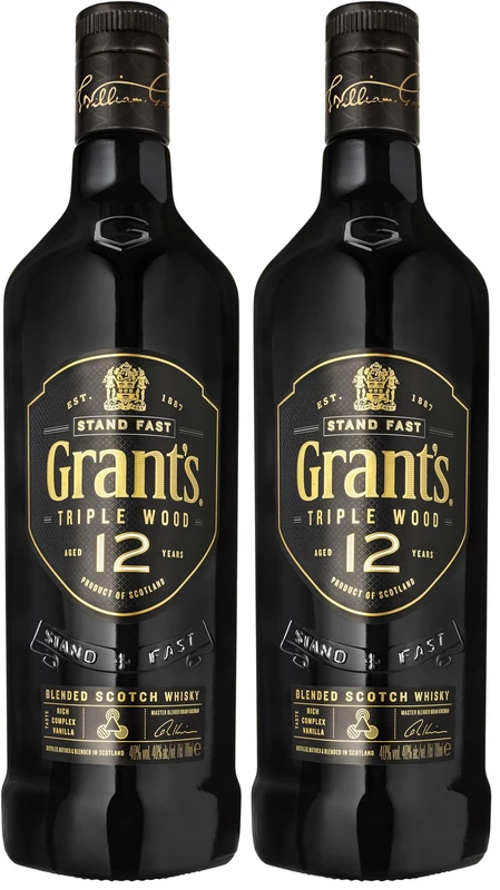 Grants Triple Wood 12 Year Old Scotch Whisky, 70 cl (Pack of 2) - Image 1