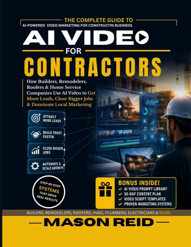 AI VIDEO FOR CONTRACTORS: How Builders, Remodelers, Roofers & Home Service Companies Use AI Video to Get More Leads, Close Bigger Jobs & Dominate Local Marketing - Image 1