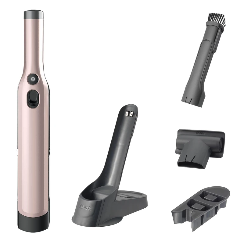 Shark WandVac Cordless Handheld Vacuum Cleaner, Pet Tool, Duster/Crevice Tool, Charging Base, Rose Gold WV201UKPK