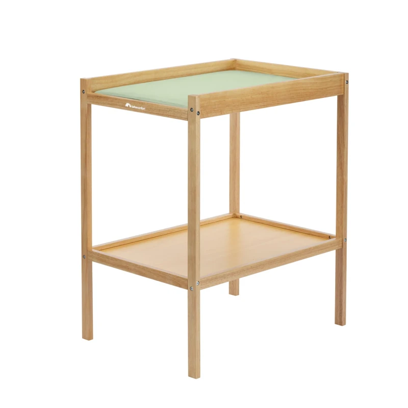 Bebeconfort Daisy, Baby Changing Table, 0-12 Months (11 kg), Included Changing Mat, Waterproof, Easy to Clean & Assemble, Ensured Safety, Easy Access to Baby, Storage Shelf, Natural Wood