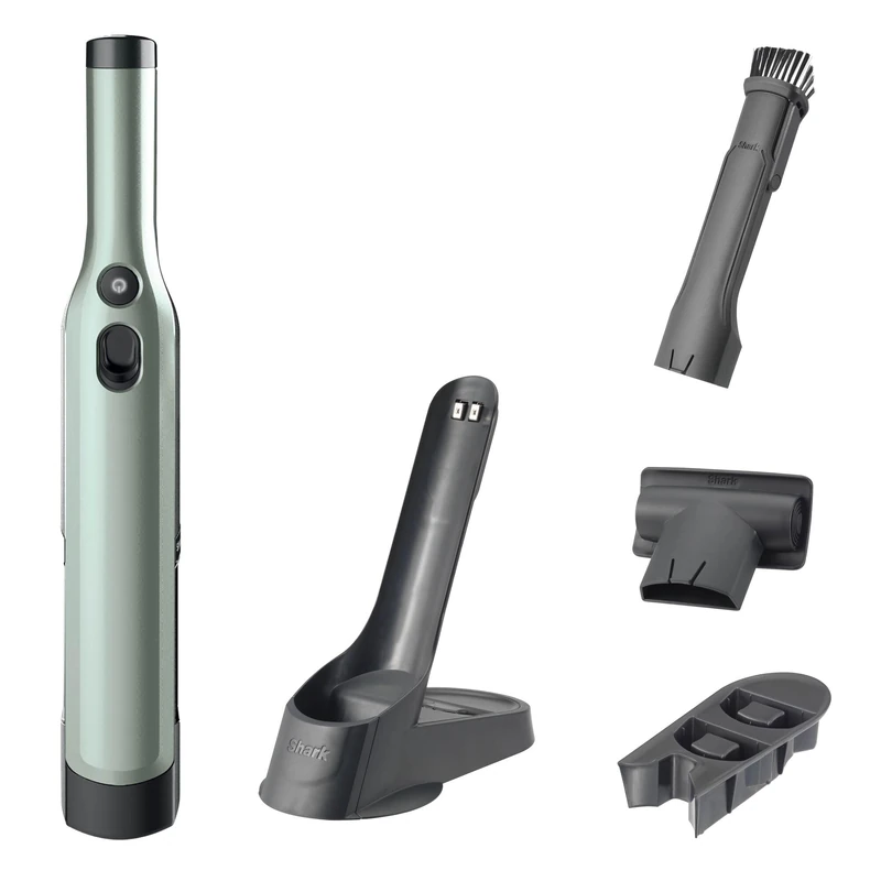 Shark WandVac Cordless Handheld Vacuum Cleaner, Pet Tool, Duster/Crevice Tool, Charging Base, Pastel Green WV201UKGN