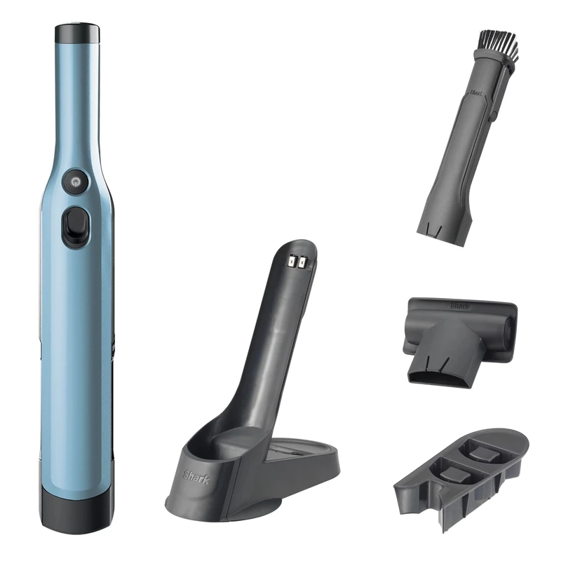 Shark WandVac Cordless Handheld Vacuum Cleaner, Pet Tool, Duster/Crevice Tool, Charging Base, Pastel Blue WV201UKBL