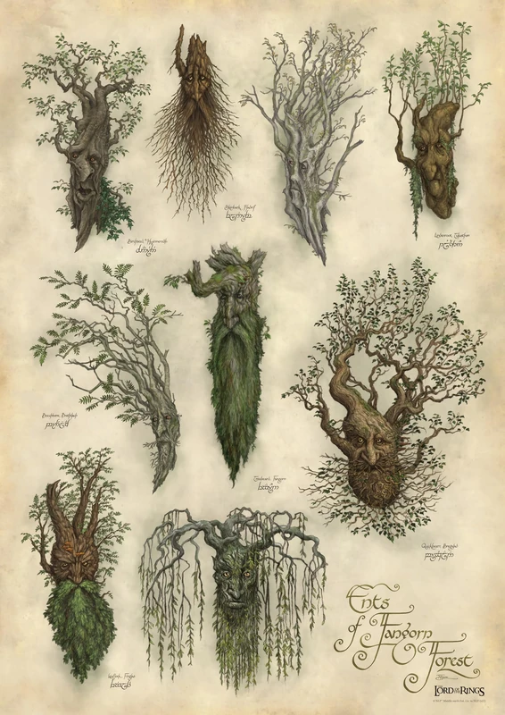 Weta Workshop Lord of the Rings Art Print Ent's of Fangorn Forest 59 x 30 cm - Image 1