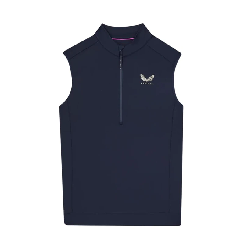 Castore Golf Men's 1/2 Zip Gilet, Castore Navy/Alloy, L