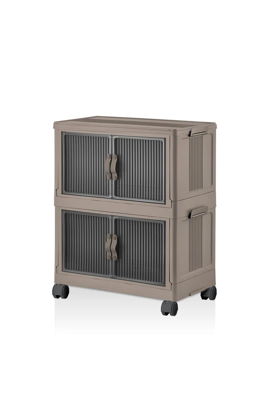Multipurpose Cabinet Light Blue 32 x 67 x 56 cm | 100% Plastic, 23 cm Shelf Height | Ideal for Home and Office Storage - Image 1