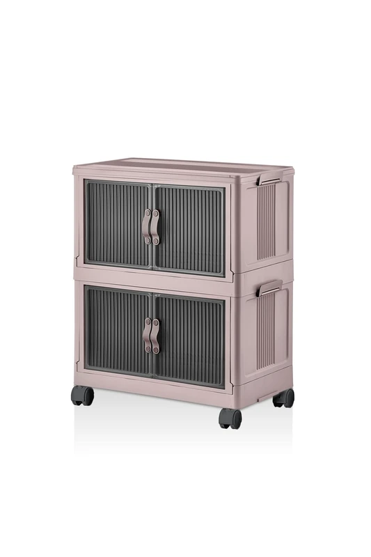 Multipurpose Cabinet, 32 x 67 x 56 cm, Powder Coloured, 100% Plastic, Versatile Storage Solution for Home and Office - Image 1