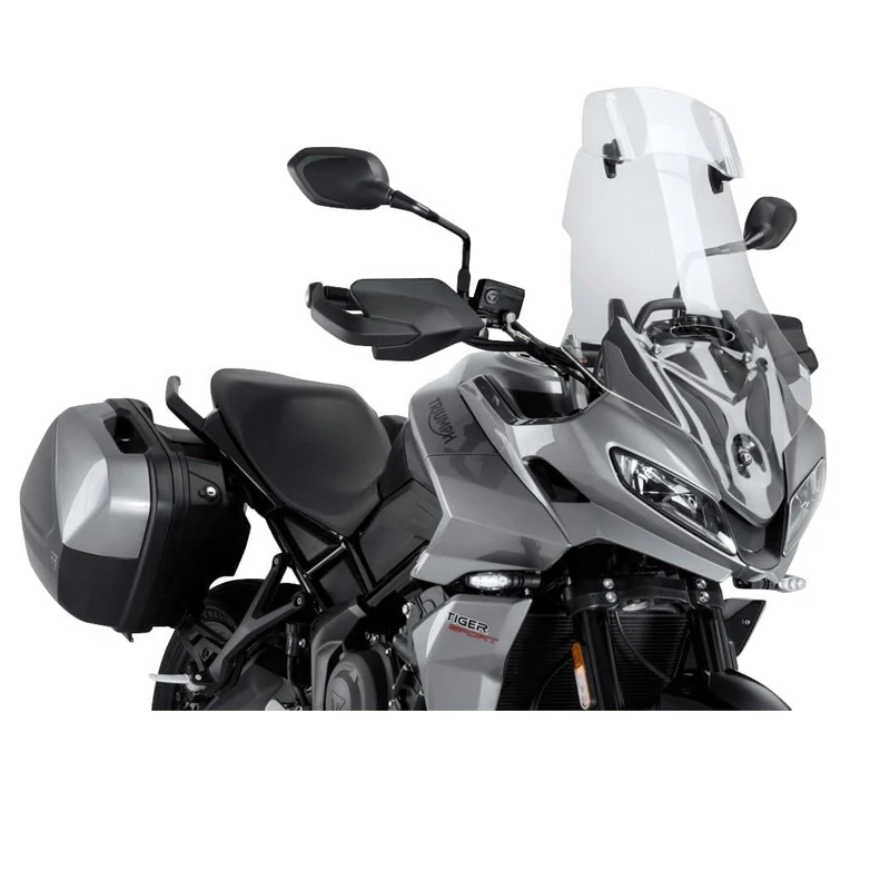 Puig 22523W Touring Windscreen With Visor improved wind protection, Transparent
