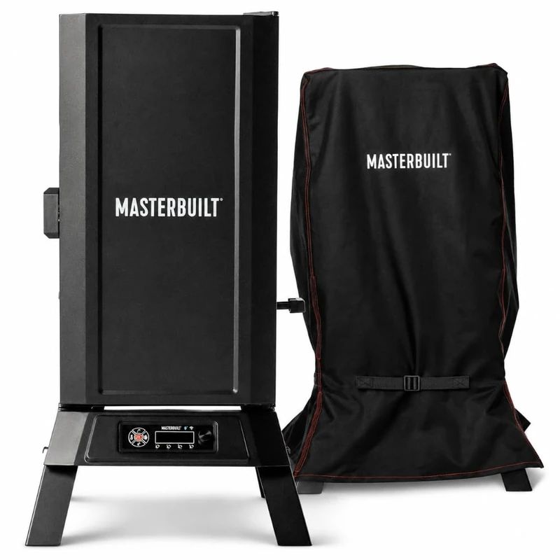 Masterbuilt 710 WiFi Digital Electric Smoker Essentials Bundle with Universal Smoker Cover