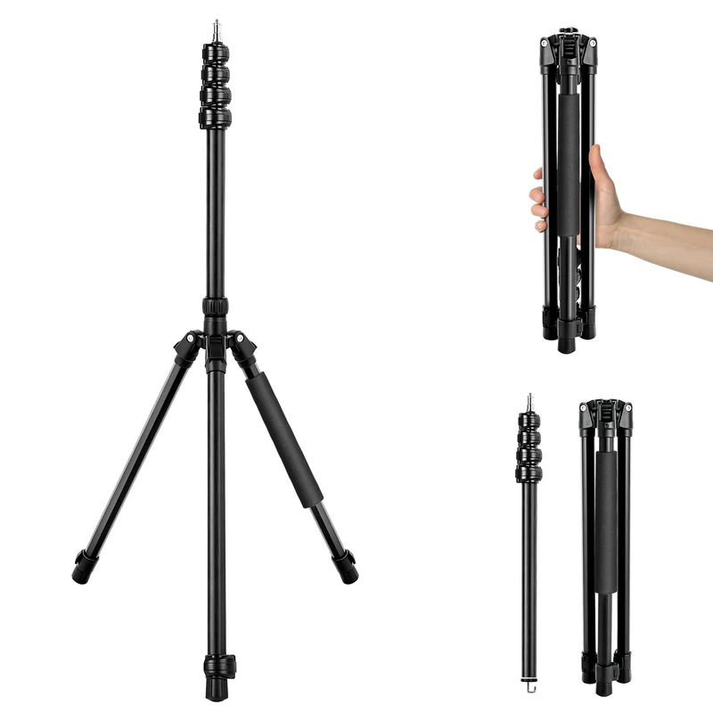 NEEWER 8.9ft/270cm Photography Light Stand, Aluminum Tripod with Detachable Center Column, Max 6.6lb/3kg Load, Foldable Studio Lighting Stand for LED Video Light Softbox Reflector Strobe Flash, ST270
