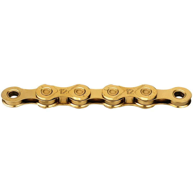 KMC X12 Waxed 12-Speed Chain, 126 Links, Ti-N Gold