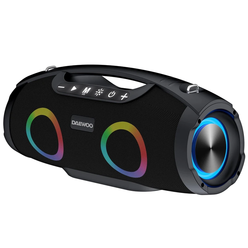 Daewoo Boom Beat Pro 40W Portable Bluetooth Speaker, Wireless Boombox with TWS, AUX, USB, Micro SD, IPX5 Water Resistant, Black - Image 1