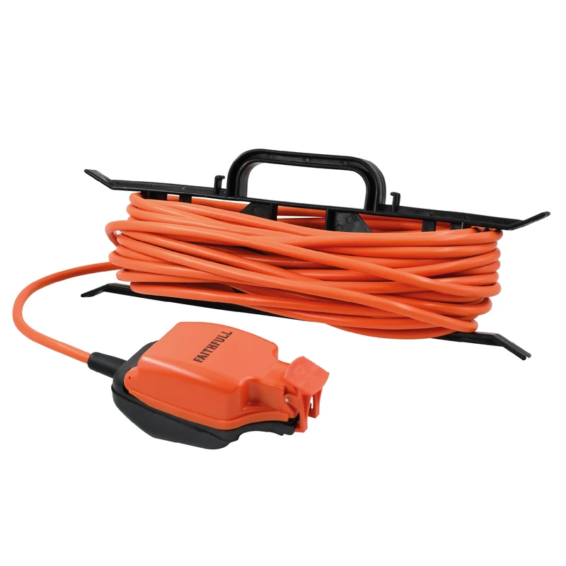 Faithfull Outdoor H-Frame Extension Lead 15m – IP54 Rated Outdoor Extension with A05VV-F 3x1.25mm² Cable, Rubber Plug, Protective Socket Housing, UK Plug for Garden, Workshop & Site Power – 13A