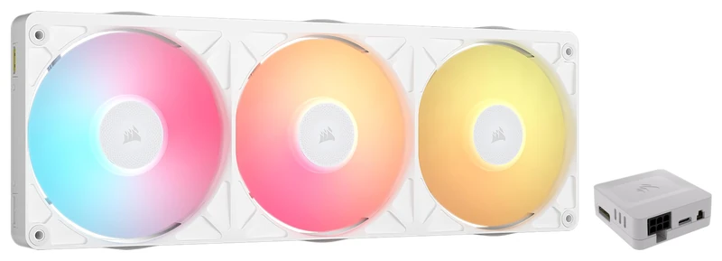 Corsair iCUE LINK RX360 II RGB 360mm Low-Noise Unified Triple Fans – White