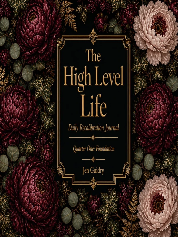 The High Level Life: Daily Recalibration Journal - Dark Floral