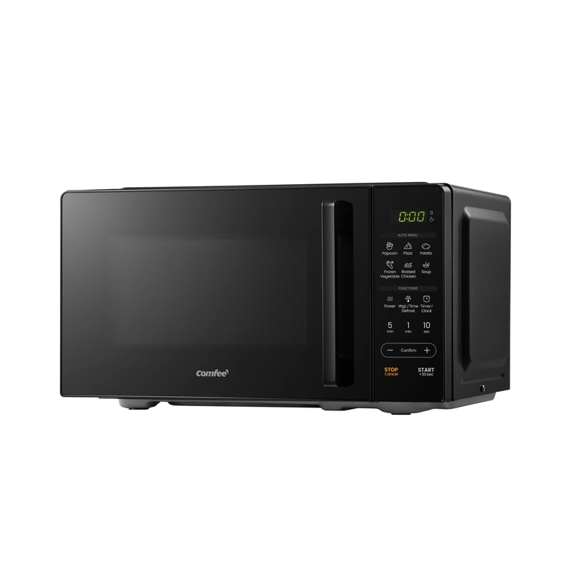 COMFEE' 20L Digital Solo Microwave Oven, 700W Black Countertop Microwave with 11 Power Levels, 6 Auto Menus, Defrost by Weight or Time,Child Lock,Speedy Cooking,Small for Kitchens,CMO-EM20L2NFPF(BK)