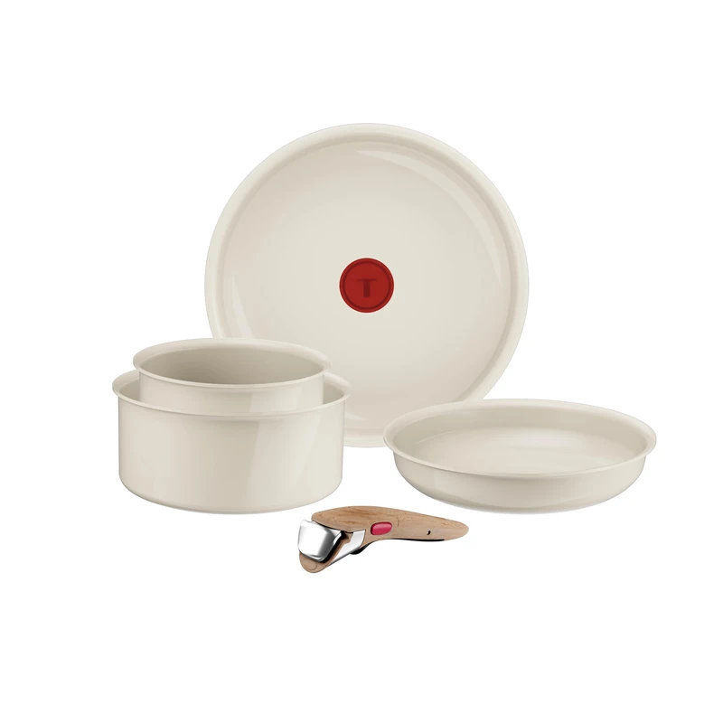Tefal (Re) flect, 8-Piece Cookware, Stackable Pans and Pans, Removable Handle, Non-Stick Ceramic, L3699302