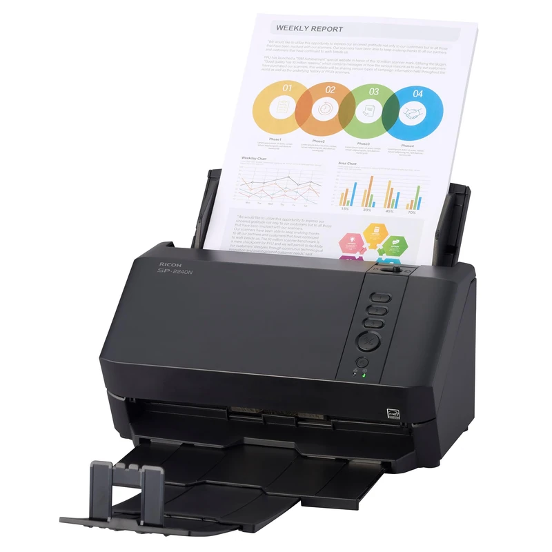RICOH SP-2240N Easy-to-Use Compact Color Duplex Document Scanner with Automatic Document Feeder (ADF) and Twain Driver