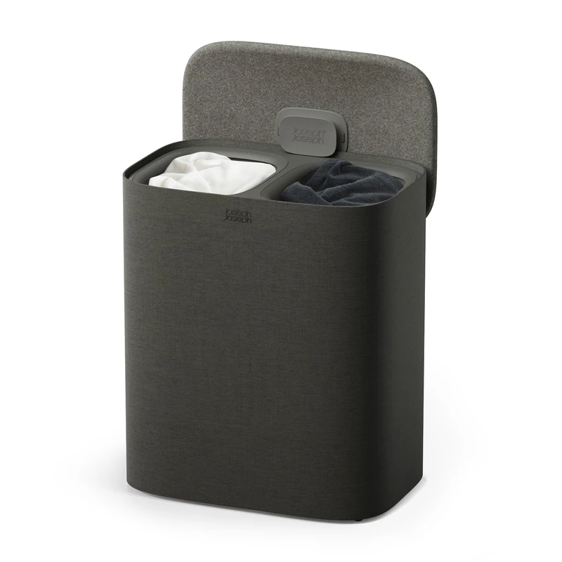Joseph Joseph Tota 2 Twin 90L 2-Compartment Laundry Basket Forest Grey