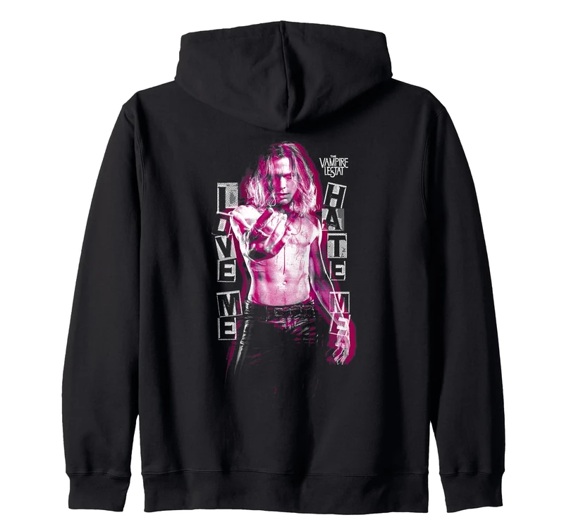 The Vampire Lestat Love Me, Hate Me Zip Hoodie - Image 1